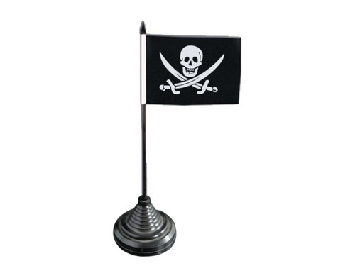 Tischflagge pirat mit zwei - pirat,