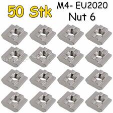 50 Pcs Set M4/ M5 Nut 6 Nutensteine Gleitmuttern für EU2020 Aluprofile Mutter DE