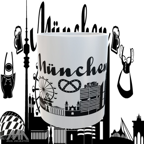 München skyline oktoberfest - münchen,