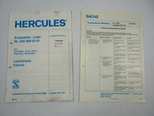 Hercules Electra Mofa Fahrrad mit Elektro Motor Ersatzteilliste 1991