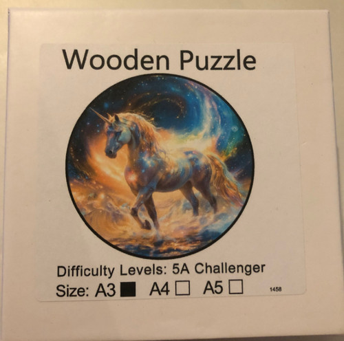 Rundes holzpferd puzzle - rundes, holzpferd-puzzle