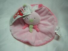 KIK/ OKAY Schmusetuch Kuscheltuch HASE rosa apricot pink  rund  *NEU + Etik.*