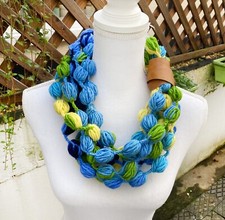Crochet fancy blue-green