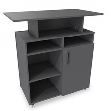 Verkaufstheke Empfangstheke Ladentheke Kassentheke Holztheke rollbar mit Schrank