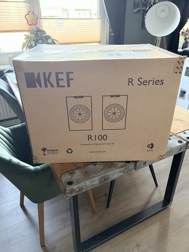 Kef r100 schwarz hochglanz - schwarz, –
