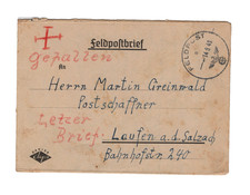 Feldpost LETZTER BRIEF mit