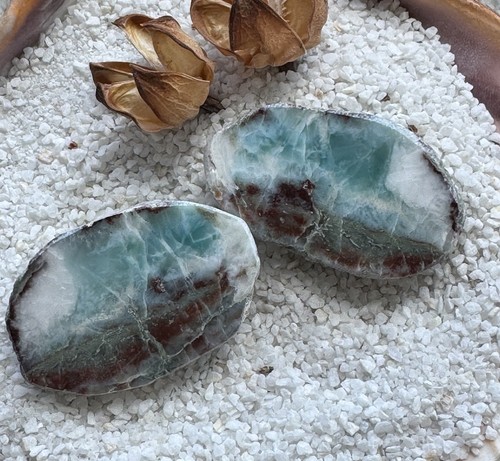 Larimar scheibe einseitig - larimar,