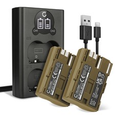 2x Kamera Akku + Dual Ladegerät - Ersatz für Canon PowerShot Pro1 Kameraakku