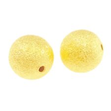 Metallperlen Stardust rund 8 mm Farbe Gold 30 Perlen Spacer nenad-design AN442