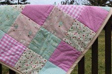Babydecke baumwolle patchwork - babydecke,