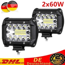 2x 60W LED Arbeitsscheinwerfer Offroad Scheinwerfer 12V 24V für Jeep SUV Bagger