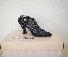 1x Nostalgia Miniatur Deko Schuh - Modell VD107 - Hochfront Pumps schwarz