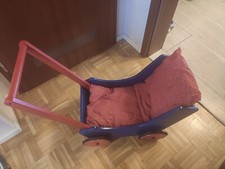 HABA Puppenwagen Holz, Holzspielzeug Bollerwagen Kleinkinder Stabil & Sicher