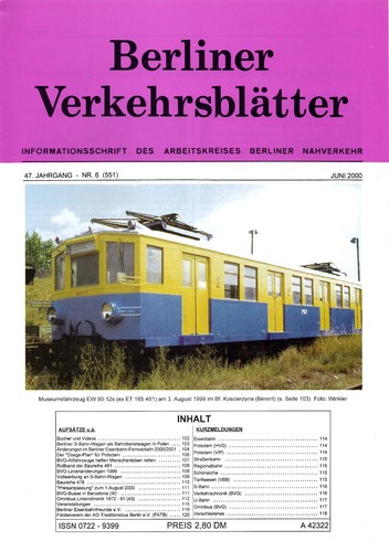 Berliner verkehrsblätter heft - berliner,