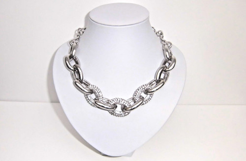 Halskette collier silberfarbig - collier,