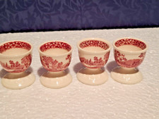 Villeroy & Boch Serie " Rusticana rot " 4 Eierbecher ø ca. 5,0cm x H.5,5 cm