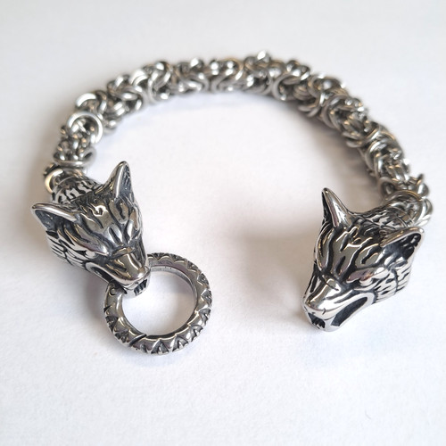 Armband wolfsköpfe wolf - armband,