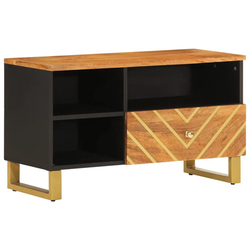 Schrank braun und schwarz - tv-schrank,