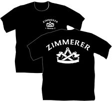 T-Shirt Zimmerer Zimmerei Holzbau Tischler Bedruckte Bekleidung Logo Wunschname