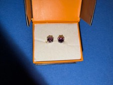 Swarovski Birthstone Ohrstecker, Rundschliff, Febr. Violett, Rhodiniert ohne Box