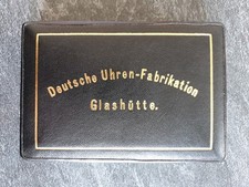 Deutsche Uhrenfabrikation Glashütte * Taschenuhr Box Uhr Etui Sammleranfertigung