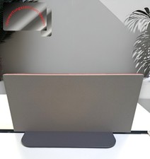 Trennwand Sichtschutz Akustikwand für Tisch grau-rot 80 cm Büromöbel Büro tw0058