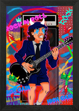 AC DC street art Framed Wall