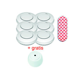 Jeising GS559A 6er Set Funkrauchmelder mit Pad und gratis Wassermelder