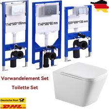 Komplettset Vorwandelement Spülkasten Set I Spülrandlose Hänge WC Toilette Set