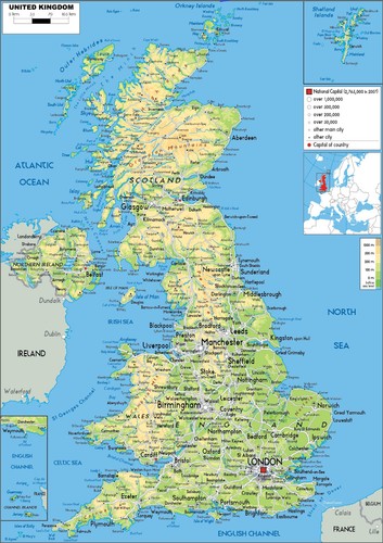 Karte von england wales - karte,