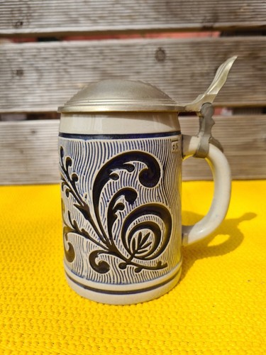 Bierhumpen mit zinndeckel - bierhumpen, dgbm