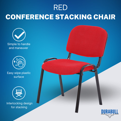 Konferenz stapelstuhl rot - konferenz,