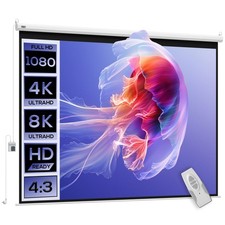 4:3 Beamer Leinwand Elektrisch