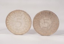 2-tlg. Lot 5 DM Deutsche Mark