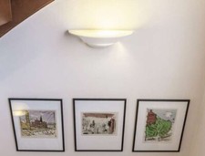 Wandlampe Keramik/Gips für warmes indirektes Licht