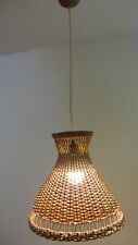 Weidenkorblampe Hängelampe Pendellampe Vintage '70er Jahre