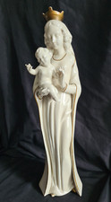 Große Art Deco Porzellan Figur - Madonna mit Kind - Neutettau 30er-40er Jahre