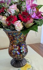 PartyLite Windlicht Bel Mondo Kerzenhalter Teelichter Stumpen Mosaik Votivkerzen