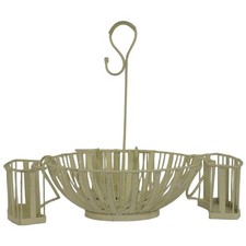 Eisen Eisenkorb weiß Set/4