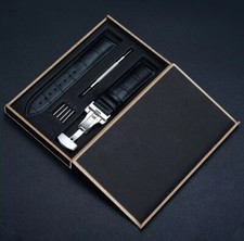 Echtleder Uhrenarmband Armband Universal 16 18 20, 22 mm Butterfly-Faltschließe