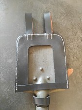 Leder Spatentasche schwarz