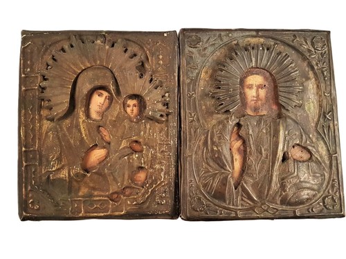 Zwei alte ikonen orthodoxe - ikonen,