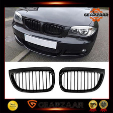 FÜR BMW 1ER E81 E87 04-07 NIEREN GRILL KÜHLERGRILL GLANZ SCHWARZ EINZELSTEG