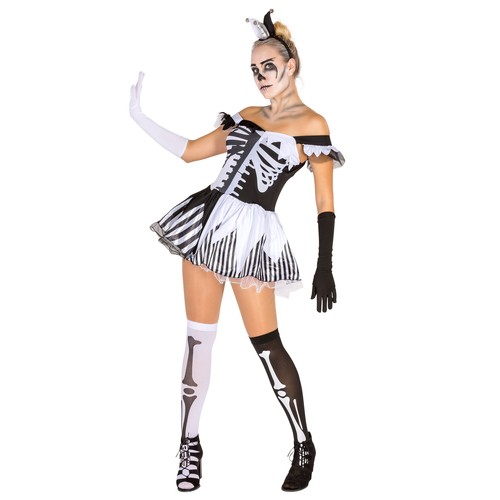 Black white skeleton - black,