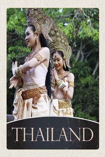 Holzschild 18x12 thailand - holzschild,