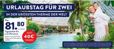 Coupon für zwei Personen für einen Tag Erdinger Therme bei München
