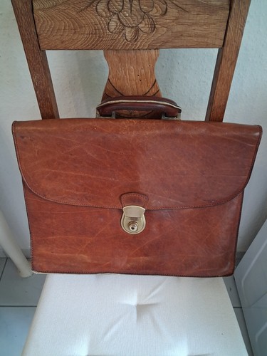 Aktentasche leder braun - leder,