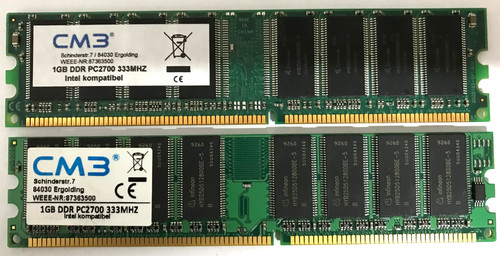 2gb ddr1 pc2700 333mhz - (2x1gb),
