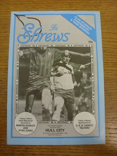 1986 shrewsbury town - 29/11/1986,