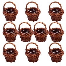  10 Mini-Rattan-Körbe mit